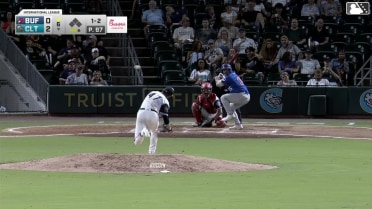Davis Schneider homers (9) on a fly ball to left center field.