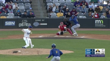Luca Tresh homers (5) on a fly ball to center field. Drew Waters scores.