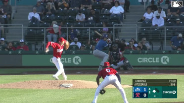 Ryan Fitzgerald out on a sacrifice fly to right fielder Lazaro Montes. Hyeseong Kim scores.