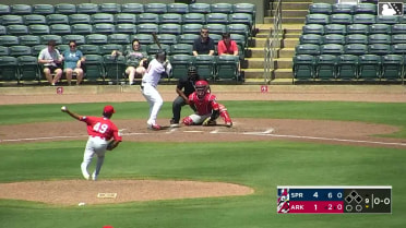 Boston Smith homers (8) on a fly ball to right field.