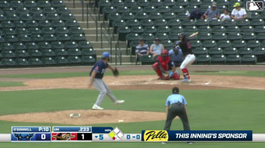 Hyungchan Um doubles (5) on a line drive to center fielder Starlyn Nunez. Yandel Ricardo scores.