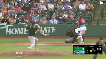 Chase Harlan out on a sacrifice fly to left fielder Jacob Friend. Emil Morales scores.