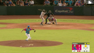Jansel Luis singles on a line drive to left fielder Tirso Ornelas. Alberto Barriga scores.