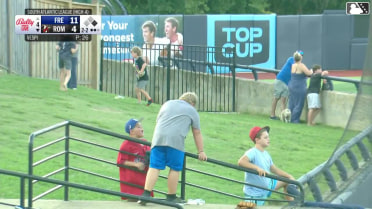 Owen Carey triples (2) on a line drive to left fielder Braylin Tavera. Eric Hartman scores.