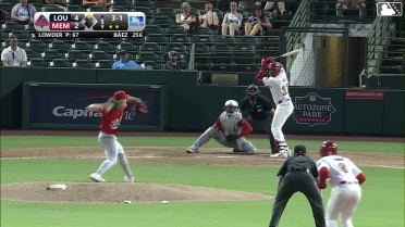 Joshua Báez doubles (10) on a ground ball to left fielder Héctor Rodríguez. Jeremy Rivas scores.