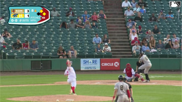 Mason Guerra homers (7) on a line drive to left field. Dixon Williams scores. Colby Jones scores.