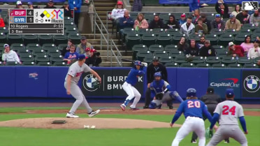 Ji Hwan Bae singles on a ground ball to center fielder Jonatan Clase. Ryan Clifford scores. Eric Wagaman to 3rd.