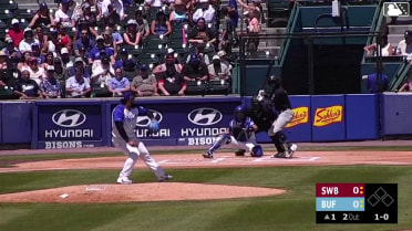 Marco Luciano homers (6) on a fly ball to left center field.