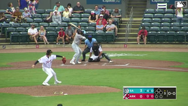 Tirso Ornelas homers (10) on a line drive to right center field.