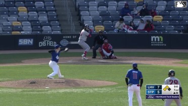 Caleb Ricketts doubles (6) on a line drive to left fielder Kyler Fedko. Christian Cairo scores. Carter Kieboom scores.