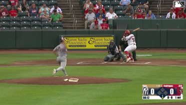 Rainiel Rodriguez homers (18) on a fly ball to left field.