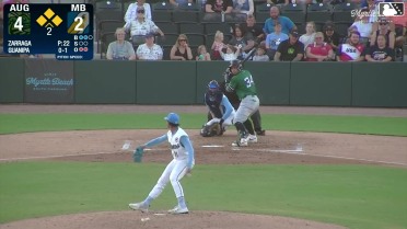 Luis Guanipa doubles (12) on a sharp line drive to center fielder Alexey Lumpuy. Austin Machado scores. Cody Miller scores. Conor Essenburg scores.