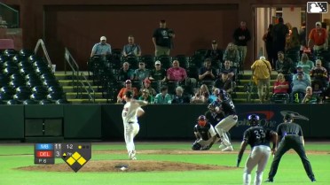 Alexis Hernandez out on a sacrifice fly to right fielder Jordan Sanchez. Yahil Melendez scores.