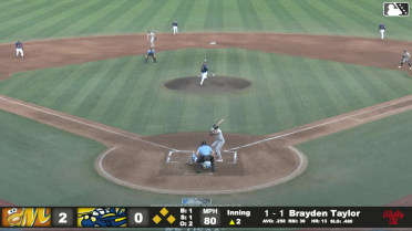 Brayden Taylor singles on a ground ball to right fielder Fenwick Trimble. Mac Horvath scores. Émilien Pitre scores. Austin Overn to 3rd.