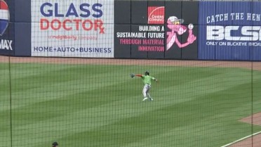 Ronald Acuña Jr. throws out runner at home