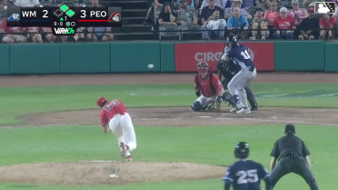 Stephen Hrustich homers (5) on a fly ball to left center field. Clayton Campbell scores. Cristian Santana scores.