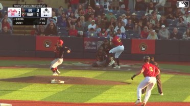 Mason Guerra doubles (4) on a sharp line drive to left fielder Tom Poole. Cody Miller scores.