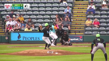 Keiner Delgado out on a sacrifice fly to left fielder Charlie Szykowny. Shalin Polanco scores.