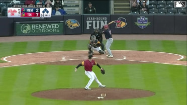 Miguel Villarroel hit by pitch. Bligh Madris scores. Nelson Velázquez to 3rd. Matt Koperniak to 2nd.