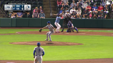 Ralphy Velazquez homers (13) on a fly ball to right center field. Kahlil Watson scores.