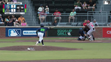 Kodey Shojinaga grounds out, third baseman Esteban Mejia to first baseman Antonis Macias. Griffin Burkholder scores. Nathan Humphreys to 2nd.