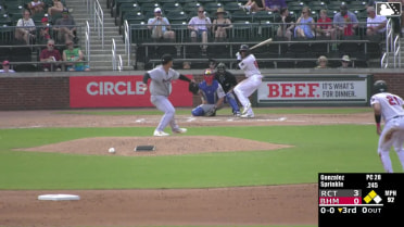 Jordan Sprinkle singles on a line drive to left fielder Raudi Rodriguez. Wilfred Veras scores. Jorge Corona to 3rd. Jordan Sprinkle to 2nd.