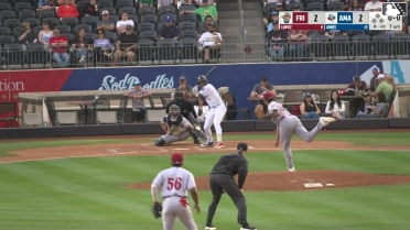 Druw Jones singles on a ground ball to center fielder Orlando Martinez. Gavin Conticello scores.