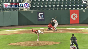 Murf Gray singles on a ground ball to center fielder Nick Mitchell. Matt King scores. Jesus Castillo scores.