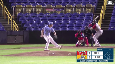 Jake Cunningham homers (2) on a fly ball to left center field.