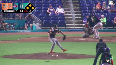 Alexander Albertus singles on a ground ball to center fielder Eric Booth Jr. Jaden Fauske scores. Abraham Nunez to 3rd. Grayson Fitzwater to 2nd.