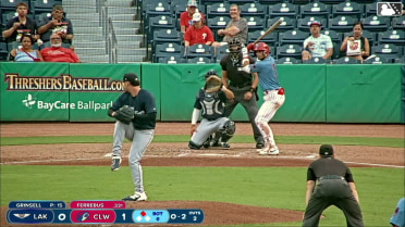 Alirio Ferrebus singles on a ground ball to right fielder Jesus Pinto. Nathan Humphreys scores. Alirio Ferrebus to 2nd.