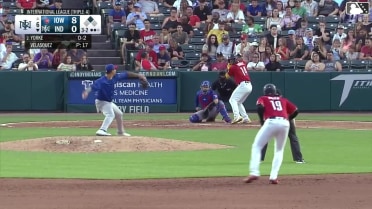 Nick Yorke triples (1) on a line drive to right fielder Justin Dean. Shawn Ross scores.