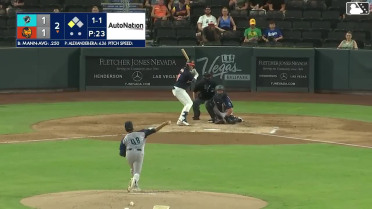 Luke Mann singles on a ground ball to right fielder Joey Loperfido. Cole Conn scores.