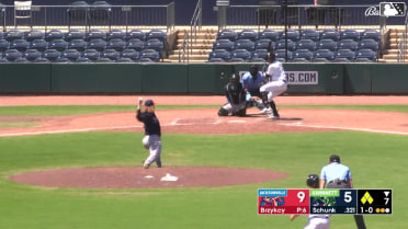 Zach Brzykcy In play, run(s) to Aaron Schunk