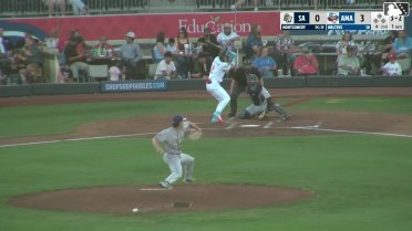 Jean Walters homers (5) on a fly ball to left field.