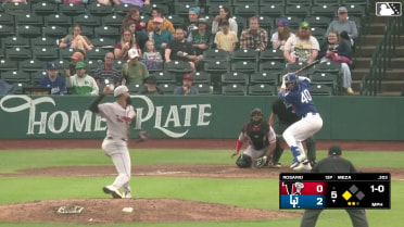 Jose Meza homers (8) on a fly ball to left field. Eduardo Quintero scores.