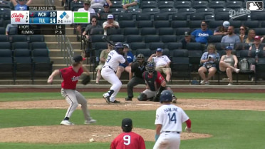 Zyhir Hope singles on a sharp line drive to left fielder Caleb Roberts. Mike Sirota scores. Elijah Hainline to 3rd.