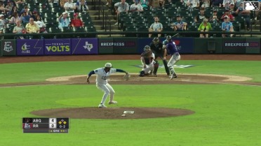 Brenton Doyle strikes out swinging.