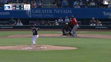Patrick Wisdom homers (3) on a fly ball to left center field.