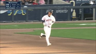 Rob Refsnyder hammers a solo home run for Worcester