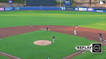 Ji Hwan Bae doubles (6) on a ground ball to right fielder Bryan De La Cruz. Vidal Bruján scores.