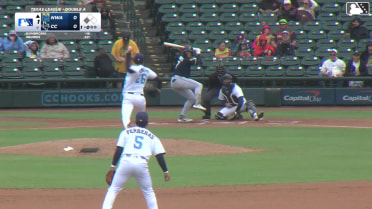 Brett Squires singles on a line drive to center fielder Yamal Encarnacion. Rudy Martin Jr. scores.