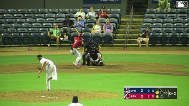 Josiah Ragsdale out on a sacrifice fly to left fielder Charlie Pagliarini. Zach Levenson scores.