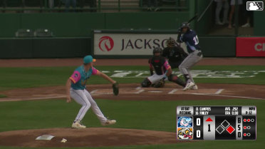 Roberto Campos triples (1) on a sharp line drive to center fielder Rodney Green Jr. Junior Tilien scores.