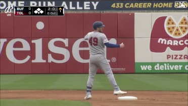 Danny Jansen hits a double down the right field line