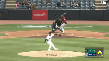 Eduardo Quintero singles on a ground ball to shortstop Woody Hadeen. Jose Izarra scores. Mike Sirota to 2nd.