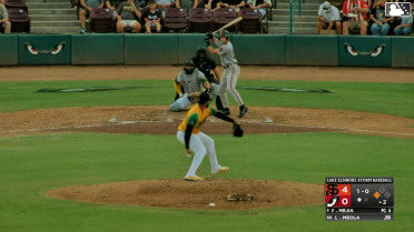 Lorenzo Meola singles on a ground ball to left fielder Qrey Lott. Broedy Poppell scores. Lorenzo Meola out at 2nd on the throw, left fielder Qrey Lott to second baseman Jose Verdugo.