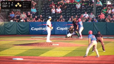 Angel Mata grounds into a double play, pitcher Edgar Colon to second baseman Rafhlmil Torres to first baseman Drew Davies. Jonathan Hogart out at 2nd. Angel Mata out at 1st.