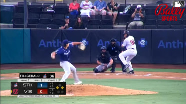 Victor Santana singles on a ground ball to left fielder Bobby Blandford. Jack Spanier scores. Jake Duer to 2nd.