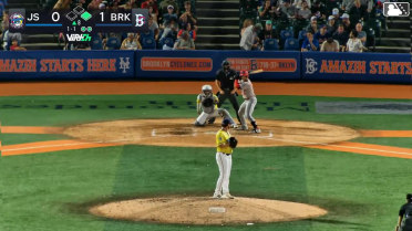 Kodey Shojinaga singles on a line drive to center fielder Aidan Smith. TJayy Walton scores.